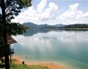 view of kenyir lake from the chalet