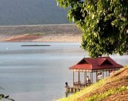 small jetty at lake kenyir, malaysia