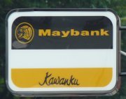 picture of maybank logo of tiger head on atm machine