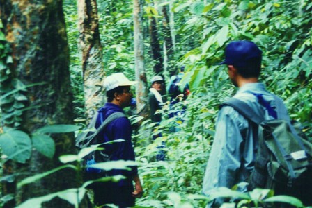 trekking up the mountain picture